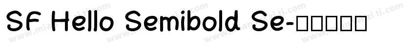 SF Hello Semibold Se字体转换